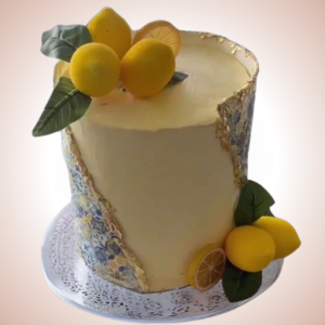 Elegant Lemon-Themed Wedding Cake