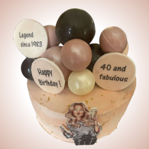 Vintage Elegance Birthday Cake