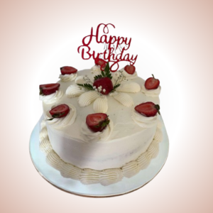 Delight: Elegant Vanilla Birthday Cake