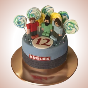 Exciting Roblox-Themed Birthday Cake for Kids