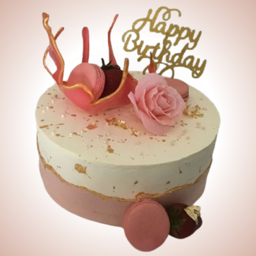 Elegant Vanilla Bean Birthday Cake