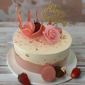 Elegant Vanilla Bean Birthday Cake