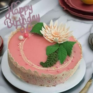 Elegance: Pink Floral Birthday Cake