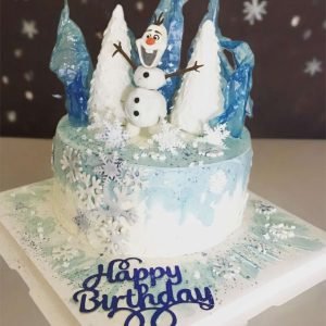 Enchanting Frozen-Themed Birthday Cake for Kids