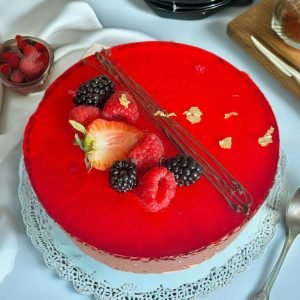 Exquisite Red Berry Delight Cake