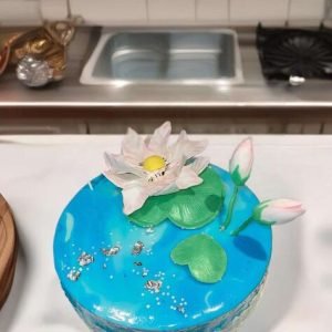Enchanted Blue Blossom Cake