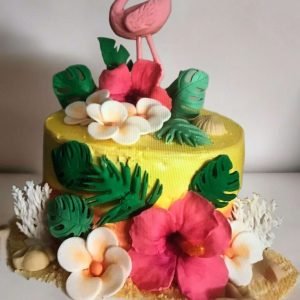 Tropical Flamingo Delight Cake