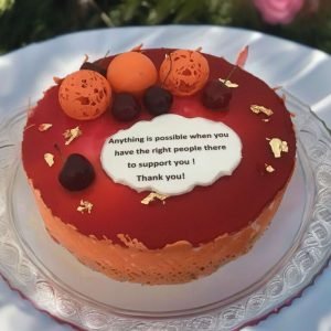 Exquisite Red Velvet Gratitude Cake