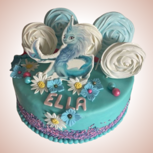 Magical Blue Dragon Fantasy Cake for Kids