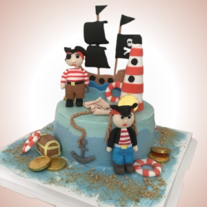 Pirate-Themed Birthday Cake for Kids