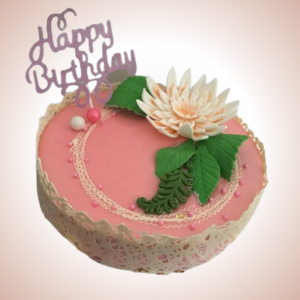 Elegance: Pink Floral Birthday Cake