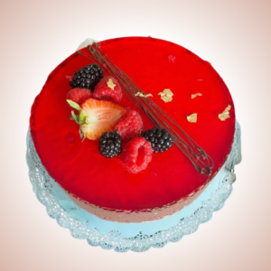 Exquisite Red Berry Delight Cake
