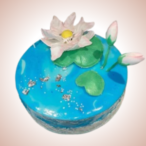 Enchanted Blue Blossom Cake