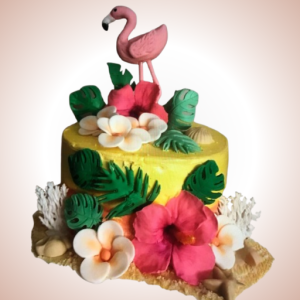 Tropical Flamingo Delight Cake