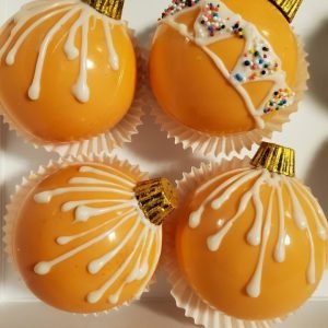 Festive Orange Hot Chocolate Bombs