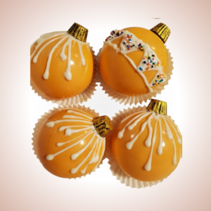 Festive Orange Hot Chocolate Bombs