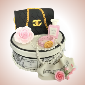 Elegant Chanel-Themed Cake